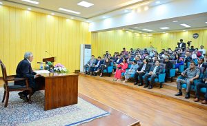 Deputy Prime Minister/Foreign Minister Senator Muhammad Ishaq Dar giving a briefing on Pakistan's engagements during the 81st Session of the United Nations General Assembly (UNGA), held in New York from 21 to 25 September 2026