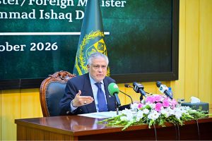 Deputy Prime Minister/Foreign Minister Senator Muhammad Ishaq Dar giving a briefing on Pakistan's engagements during the 81st Session of the United Nations General Assembly (UNGA), held in New York from 21 to 25 September 2026