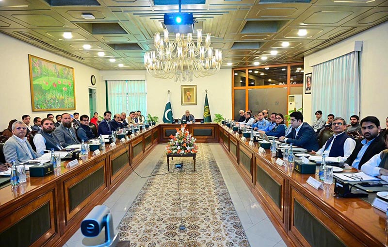 Deputy Prime Minister/Foreign Minister Senator Mohammad Ishaq Dar chairing a review meeting for the forthcoming visit of the President of the Maldives to Pakistan, at the Ministry of Foreign Affairs