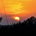 A breathtaking sunset scene adorns the evening sky with vibrant colors over the federal capital
