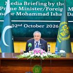 Deputy Prime Minister/Foreign Minister Senator Muhammad Ishaq Dar giving a briefing on Pakistan's engagements during the 81st Session of the United Nations General Assembly (UNGA), held in New York from 21 to 25 September 2026