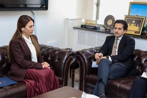 Federal Minister for Petroleum Ali Pervaiz Malik held a meeting with US Chargé d'Affaires H.E. Natalie A. Baker to discuss avenues for strengthening bilateral cooperation in the energy sector