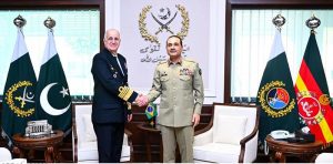 A high-level delegation from the Federative Republic of Brazil, led by Admiral Renato Rodrigues De Aguiar Freire, Chief of the Joint Chiefs of Staff of the Armed Forces of Brazil, called on Field Marshal Syed Asim Munir, NI (M), HJ, Chief of Army Staff & Chief of Defence Forces (COAS & CDF), at General Headquarters (GHQ)