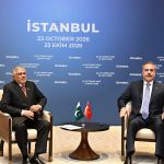 Deputy Prime Minister/Foreign Minister Senator Mohammad Ishaq Dar in a meeting with Foreign Minister of Türkiye, Hakan Fidan