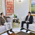 Acting President Syed Yousuf Raza Gilani in a meeting with Governor Khyber Pakhtunkhwa Faisal Karim Kundi