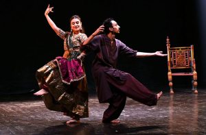 Artist performing on the stage play “Ik Boota Ambi Da” by Natak-Punjab Universty during the 3rd Punjab International Theater Festival at Alhamra