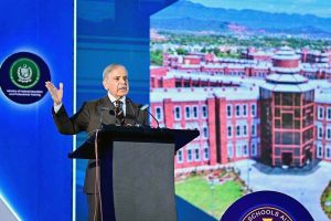 Prime Minister Muhammad Shehbaz Sharif addresses the inaugural ceremony of Daanish School