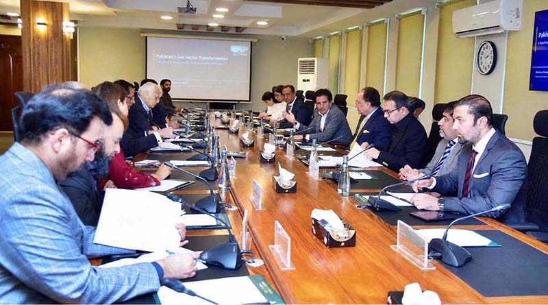 Federal Minister for Finance and Revenue, Senator Muhammad Aurangzeb, chairing a meeting to review the proposed restructuring and deregulation roadmap for Pakistan's gas sector, focusing on financial sustainability, operational efficiency and private-sector participation