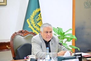 Deputy Prime Minister/Foreign Minister Senator Mohammad Ishaq Dar chairing a meeting of the Executive Committee of the National Economic Council (ECNEC), at the Ministry of Foreign Affairs.