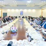 Chairman NAB Lt. Gen (R) Nazir Ahmed is holding media briefing at NAB Headquarters