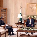 President Asif Ali Zardari in a meeting with newly appointed Foreign Secretary Asim Iftikhar Ahmad at Aiwan-e-Sadr