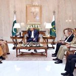 President Asif Ali Zardari presenting a memento to Ambassador-designate of Saudi Arabia, Dr Rajeh Tami Albugamy, who calls on the President to present his credentials, at Aiwan-e-Sadr