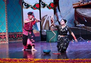 Artists from Bangladesh perform at a cultural event organized by the National Heritage and Culture Division at the Pakistan National Council of the Arts (PNCA)