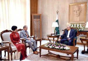 President Asif Ali Zardari meeting Ambassador-designate of France, Mr. Jean-Noël Poirier, following the presentation of credentials at Aiwan-e-Sadr