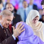 Prime Minister Muhammad Shehbaz Sharif interacts with Daanish School Alumni at the inaugural ceremony of Daanish School