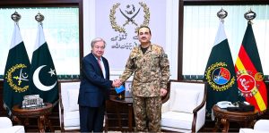 United Nations Secretary-General, António Guterres, calls on Field Marshal Syed Asim Munir, NI (M), HJ, Chief of Army Staff and Chief of Defence Forces (COAS & CDF), at General Headquarters (GHQ)