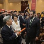 Federal Minister for Information and Broadcasting Attaullah Tarar and Ambassador of the People’s Republic of China to Pakistan H.E. Jiang Zaidong, along with other dignitaries, visit stalls during the launch of the China-Pakistan Information Corridor (CPIC) at the Pakistan-China Friendship Centre