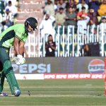 Pakistan’s batter, Hasan Nawaz bowled out during the ODI tri-nation series match against England at Rawalpindi Cricket Stadium
