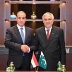 Deputy Prime Minister/Foreign Minister Senator Mohammad Ishaq Dar meeting the Foreign Minister of Egypt, Dr. Badr Abdelatty