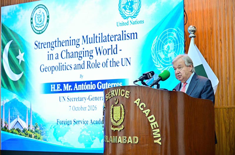 United Nations Secretary-General Antonio Guterres, delivering keynote address at the foreign Service Academy