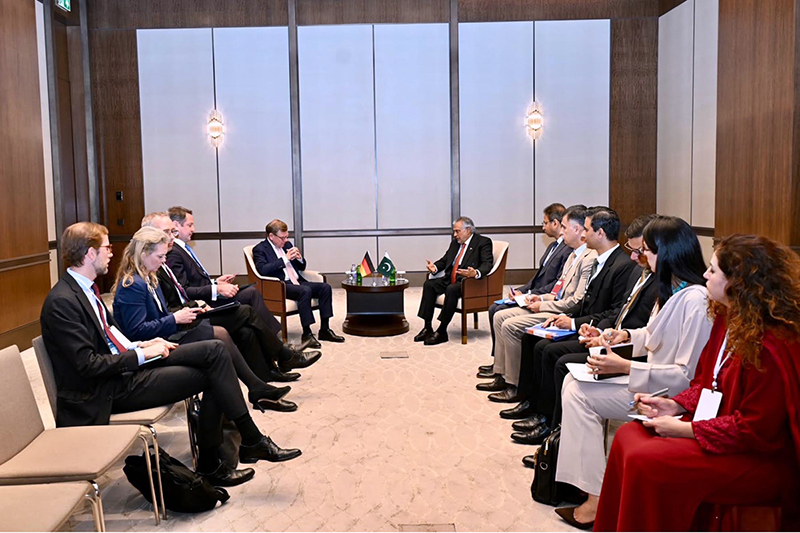 Deputy Prime Minister/Foreign Minister Senator Mohammad Ishaq Dar meeting the Federal Minister for Foreign Affairs of Germany, Johann Wadephul