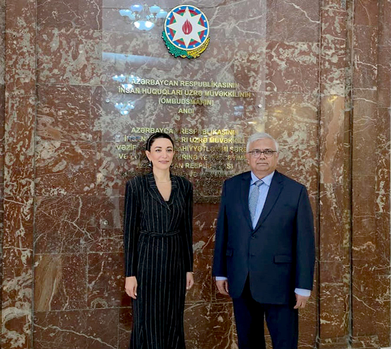 Azerbaijan's Ombudsperson Sabina Aliyeva Meets Hon'ble Chief Justice of the Federal Constitutional Court of Pakistan, Mr. Justice Amin-ud-Din Khan; Discussions Held on Human Rights Protection, Institutional Cooperation and Professional Experiences