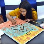 Students take part in painting and drawing activities during art classes at Alhamra Arts Council