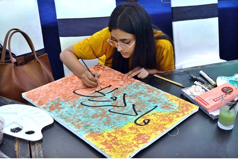 Students take part in painting and drawing activities during art classes at Alhamra Arts Council
