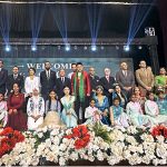 Federal Minister for Information and Broadcasting Attaullah Tarar and Ambassador of the People’s Republic of China to Pakistan H.E. Jiang Zaidong pose for a group photograph along with other dignitaries, participants and artists after the launch ceremony of the China-Pakistan Information Corridor (CPIC) at the Pakistan-China Friendship Centre