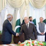 President of Maldives Dr. Mohamed Muizzu and Prime Minister of Pakistan Muhammad Shehbaz Sharif witnesses the exchange of MoUs between Pakistan and Maldives in various sectors at a ceremony in Prime Minister's House