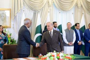 President of Maldives Dr. Mohamed Muizzu and Prime Minister of Pakistan Muhammad Shehbaz Sharif witnesses the exchange of MoUs between Pakistan and Maldives in various sectors at a ceremony in Prime Minister's House