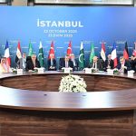 Deputy Prime Minister/Foreign Minister Senator Mohammad Ishaq Dar participating in the first meeting with the Foreign Ministers of R4 (Türkiye, Saudi Arabia and Egypt), and their counterparts from France, Germany, Italy and the United Kingdom