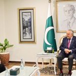 Deputy Prime Minister/Foreign Minister Senator Mohammad Ishaq Dar meeting the Spokesperson of the Chinese Ministry of Foreign Affairs, Ms. Mao Ning, at the Ministry of Foreign Affairs