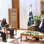 President Asif Ali Zardari in a meeting with Director-General of the International Labour Organization (ILO) Mr. Gilbert F. Houngbo at Aiwan-e-Sadr