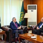 Deputy Prime Minister/Foreign Minister Senator Mohammad Ishaq Dar meeting Federal Tax Ombudsman, Mr. Zafar ul Haq Hijazi, at the Ministry of Foreign Affairs