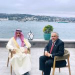 Deputy Prime Minister/Foreign Minister Senator Mohammad Ishaq Dar meeting the Foreign Minister of Saudi Arabia, Prince Faisal bin Farhan Al Saud