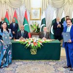 President of Maldives Dr. Mohamed Muizzu and Prime Minister of Pakistan Muhammad Shehbaz Sharif witnesses the exchange of MoUs between Pakistan and Maldives in various sectors at a ceremony in Prime Minister's House