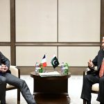 Deputy Prime Minister/Foreign Minister Senator Mohammad Ishaq Dar meeting France's Minister for Europe and Foreign Affairs, Jean-Noël Barrot