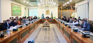 Deputy Prime Minister/Foreign Minister Senator Mohammad Ishaq Dar chairing a meeting to review the outcomes of the recent high-level visits, at the Ministry of Foreign Affairs.