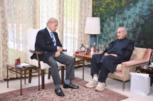 Prime Minister Muhammad Shehbaz Sharif offers condolences over the demise of wife of Syed Babar Ali.