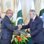 President of Maldives Dr. Mohamed Muizzu and Prime Minister of Pakistan Muhammad Shehbaz Sharif witnesses the exchange of MoUs between Pakistan and Maldives in various sectors at a ceremony in Prime Minister's House