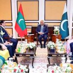 Speaker National Assembly Sardar Ayaz Sadiq in a meeting with President of the Republic of Maldives Dr. Mohamed Muizzu
