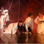 Kazakhstani artists perform in the stage play “Sholpan’s Sin” by Kostanay Drama Theatre during the 3rd Punjab International Theatre Festival at Alhamra