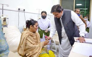 Speaker Punjab Assembly Malik Muhammad Ahmad Khan visit cancer ward after inaugurating at Madina Teaching Hospital during his visit to The University of Faisalabad (TUF)