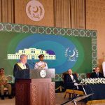 United Nations Secretary-General António Guterres speaking at the investiture ceremony held at Aiwan-e-Sadr, where he was conferred Nishan-e-Imtiaz by President Asif Ali Zardari