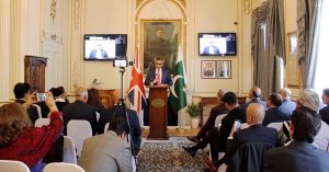 High Commissioner of Pakistan to UK, Tipu Usman addressing at "Kashmir Black Day" event held at London.