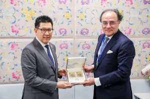 Federal Minister for Finance and Revenue, Senator Muhammad Aurangzeb, meeting with Ekniti Nitithanprapas, Deputy Prime Minister and Minister of Finance of Thailand, to discuss bilateral trade, tourism and economic cooperation.