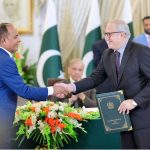 President of Maldives Dr. Mohamed Muizzu and Prime Minister of Pakistan Muhammad Shehbaz Sharif witnesses the exchange of MoUs between Pakistan and Maldives in various sectors at a ceremony in Prime Minister's House
