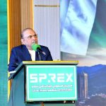 President Asif Ali Zardari addressing the gathering during his visit to the Saudi Pakistan Real Estate Expo (SPREX