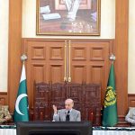 Prime Minister Muhammad Shehbaz Sharif addresses the meeting of Federal Apex Committee under the National Action Plan